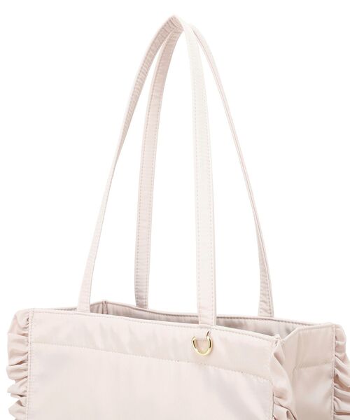 Maison de FLEUR（メゾンドフルール）の「撥水加工フリルスクエアトートバッグ（トートバッグ・レディース・ピンク系その他3/ブラック・FREE）」の13枚目の写真