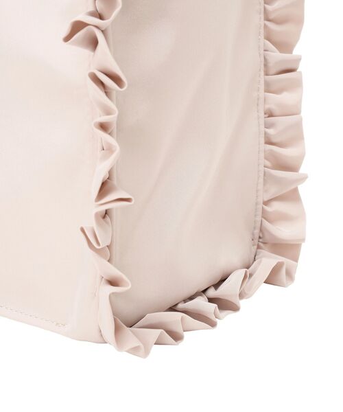 Maison de FLEUR（メゾンドフルール）の「撥水加工フリルスクエアトートバッグ（トートバッグ・レディース・ピンク系その他3/ブラック・FREE）」の14枚目の写真