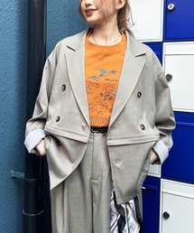 DOUBLE NAME | 配色ステッチ2WAYジャケット(その他アウター)