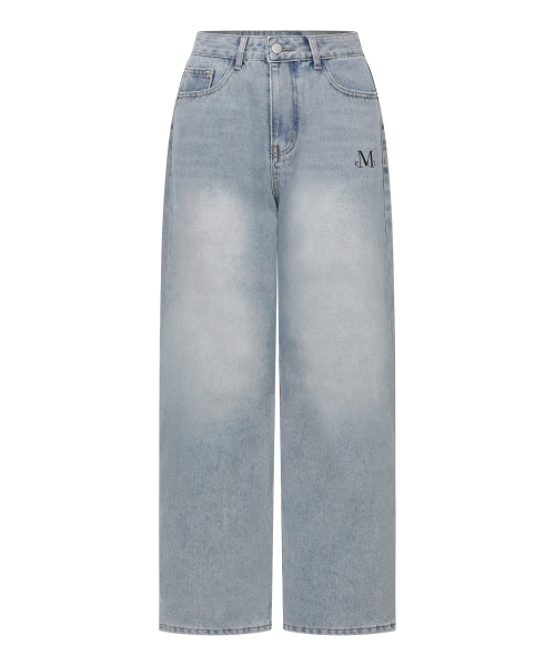 MUCENT(ムセント)の「ノババックレタリングワイドデニムパンツ(デニムパンツ・レディース・ライトブルー・SMALL/MEDIUM/LARGE)」の5枚目の写真