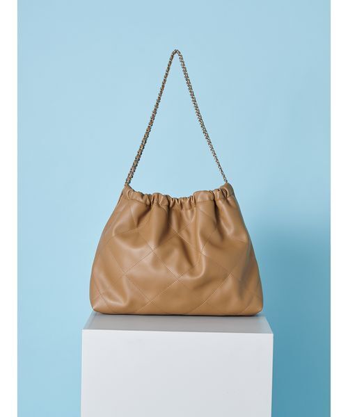 Mila Owen（ミラオーウェン）の「チェーンショルダーバッグ（ショルダーバッグ・レディース・ダークブラウン/グリーン/ベージュ・F）」の3枚目の写真