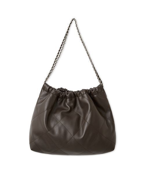 Mila Owen（ミラオーウェン）の「チェーンショルダーバッグ（ショルダーバッグ・レディース・ダークブラウン/グリーン/ベージュ・F）」の6枚目の写真