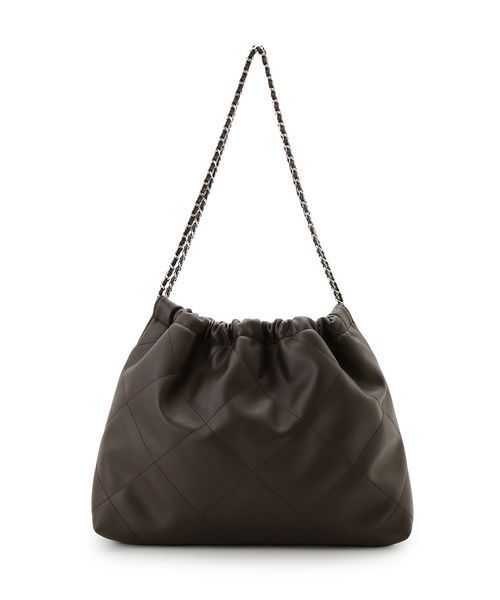 Mila Owen（ミラオーウェン）の「チェーンショルダーバッグ（ショルダーバッグ・レディース・ダークブラウン/グリーン/ベージュ・F）」の7枚目の写真