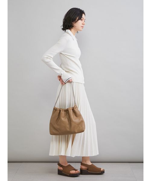 Mila Owen（ミラオーウェン）の「チェーンショルダーバッグ（ショルダーバッグ・レディース・ダークブラウン/グリーン/ベージュ・F）」の22枚目の写真