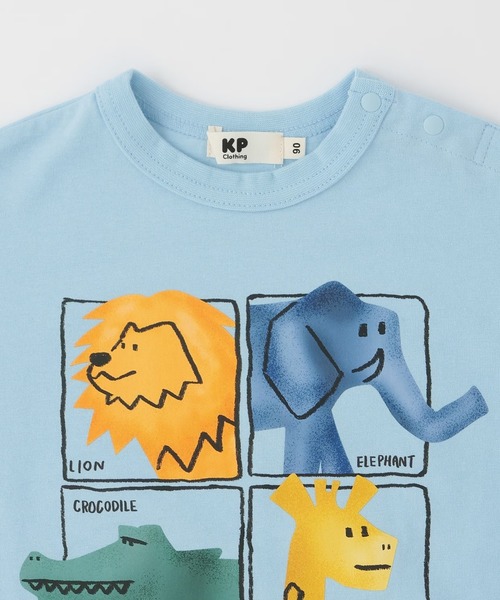 KP BOY（ケーピーボーイ）の「【GOOD PRICE】 アニマルモチーフプリント長袖Tシャツ（Tシャツ/カットソー・キッズ・サックスブルー/レッド・80ｃｍ/90cm/100cm/110cm/120cm）」の6枚目の写真