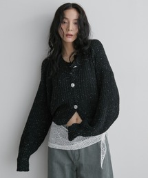 Aunt Marie's | ﾒﾀﾙﾎﾞﾀﾝｸﾛｯﾌﾟﾄﾞﾐｯｸｽﾆｯﾄｶｰﾃﾞｨｶﾞﾝ(カーディガン/ボレロ)