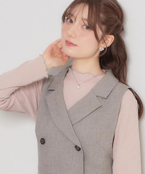 couture brooch（クチュールブローチ）の「【プチプラ】シアーテレコインナー（Tシャツ/カットソー・レディース・ブラック/アイボリー系3/ピンク系その他・36/38/40/42）」の3枚目の写真