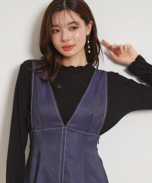 couture brooch（クチュールブローチ）の「【プチプラ】シアーテレコインナー（Tシャツ/カットソー・レディース・ブラック/アイボリー系3/ピンク系その他・36/38/40/42）」の2枚目の写真