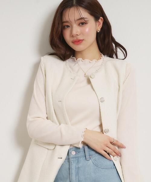 couture brooch（クチュールブローチ）の「【プチプラ】シアーテレコインナー（Tシャツ/カットソー・レディース・ブラック/アイボリー系3/ピンク系その他・36/38/40/42）」の17枚目の写真