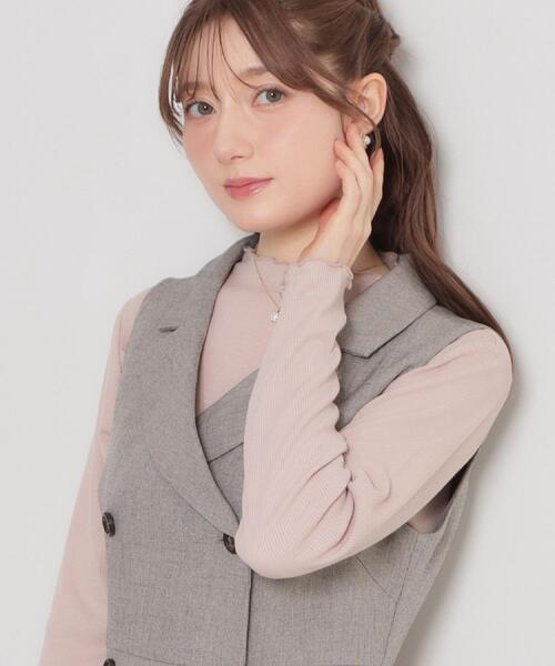 couture brooch（クチュールブローチ）の「【プチプラ】シアーテレコインナー（Tシャツ/カットソー・レディース・ブラック/アイボリー系3/ピンク系その他・36/38/40/42）」の4枚目の写真