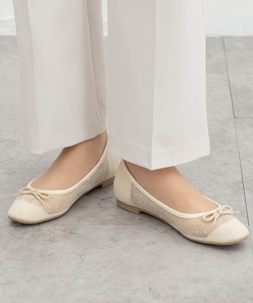 Honeys（ハニーズ）の「バレエシューズ（バレエシューズ・レディース・ホワイト系その他/ブラック系その他・22.5/23.0/23.5/24.0/24.5）」の4枚目の写真