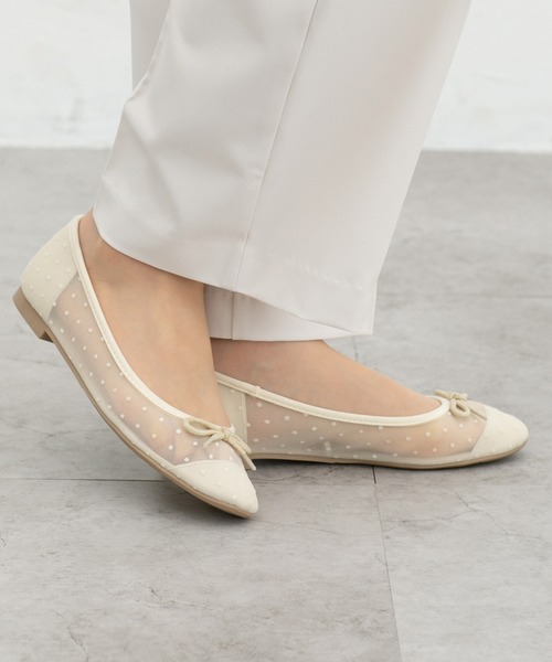 Honeys（ハニーズ）の「バレエシューズ（バレエシューズ・レディース・ホワイト系その他/ブラック系その他・22.5/23.0/23.5/24.0/24.5）」の5枚目の写真