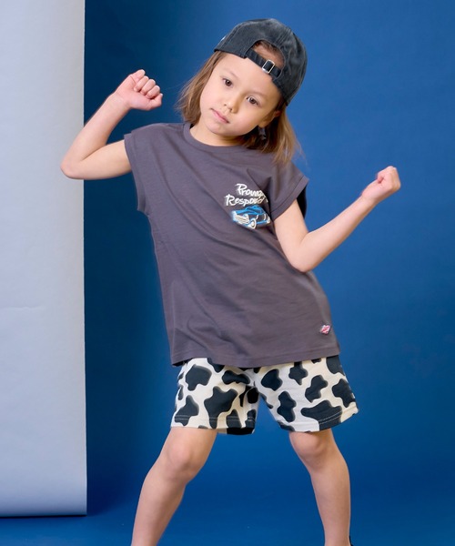 Life Support Products（ライフサポートプロダクツ）の「ミニ裏毛ソウガラショートパンツ（その他パンツ・キッズ・レッド/グリーン/ブラウン/ブラック/ストライプ/ミント・100/95/90/80/110/150/140/130/120）」の12枚目の写真