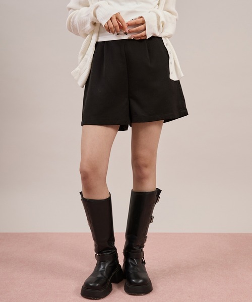 apres jour mignon(アプレジュールミニョン)の「ハイウエストショートパンツ(その他パンツ・レディース・グレー/ブラック・X-LARGE/フリー)」の8枚目の写真