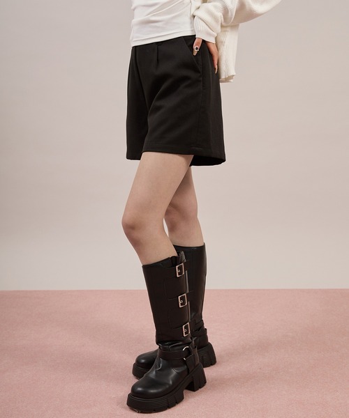 apres jour mignon(アプレジュールミニョン)の「ハイウエストショートパンツ(その他パンツ・レディース・グレー/ブラック・X-LARGE/フリー)」の10枚目の写真