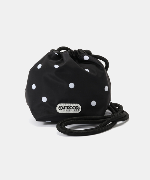 OUTDOOR PRODUCTS（アウトドアプロダクツ）の「OUTDOOR PRODUCTS / アウトドアプロダクツ ex drawstring bag（ショルダーバッグ・レディース・ブラック系その他/キャメル/ブラック・FREE）」の3枚目の写真