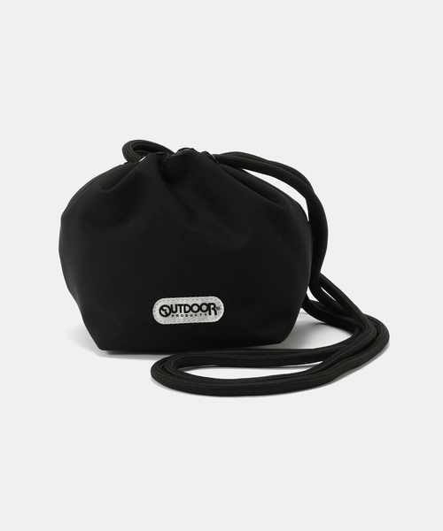 OUTDOOR PRODUCTS（アウトドアプロダクツ）の「OUTDOOR PRODUCTS / アウトドアプロダクツ ex drawstring bag（ショルダーバッグ・レディース・ブラック系その他/キャメル/ブラック・FREE）」の2枚目の写真