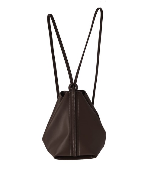 STYLE DELI（スタイルデリ）の「【DELI by】2WAYリアルレザードローストリングバッグ（ショルダーバッグ・レディース・ダークブラウン/ブラック・FREE）」の17枚目の写真