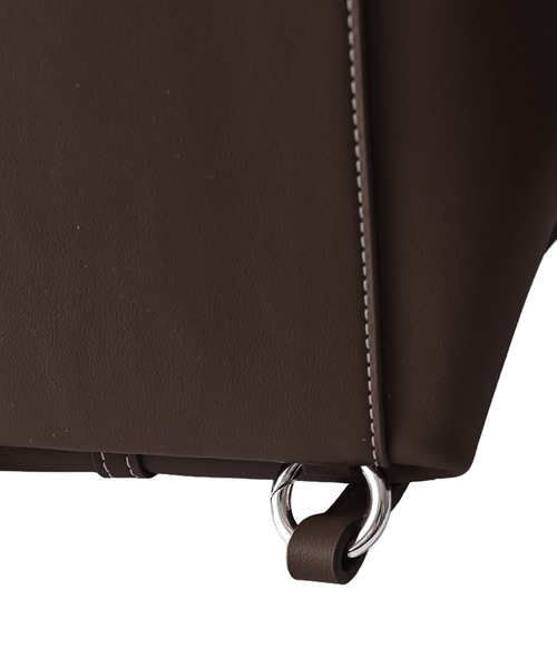 STYLE DELI（スタイルデリ）の「【DELI by】2WAYリアルレザードローストリングバッグ（ショルダーバッグ・レディース・ダークブラウン/ブラック・FREE）」の19枚目の写真