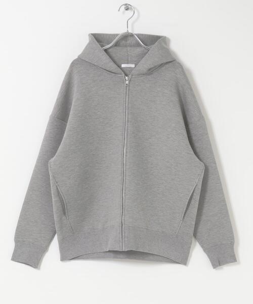 ITEMS URBANRESEARCH（アイテムズ アーバンリサーチ）の「ダンボールオーバーサイズパーカー（パーカー・レディース・グレー/ホワイト系その他/チャコールグレー・FREE）」の10枚目の写真