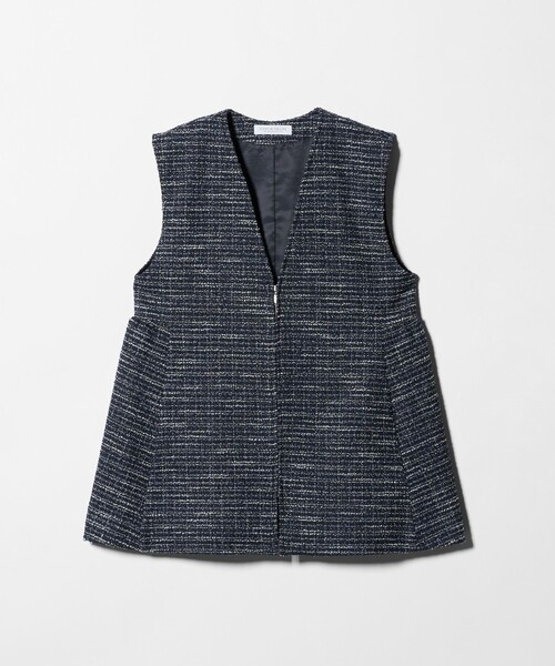 A DAY IN THE LIFE UNITED ARROWS(アデイインザライフユナイテッドアローズ)の「ツイードライクジャージー ペプラムベスト <A DAY IN THE LIFE>(ベスト・レディース・ネイビー・FREE)」の8枚目の写真