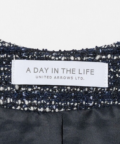 A DAY IN THE LIFE UNITED ARROWS(アデイインザライフユナイテッドアローズ)の「ツイードライクジャージー ペプラムベスト <A DAY IN THE LIFE>(ベスト・レディース・ネイビー・FREE)」の15枚目の写真