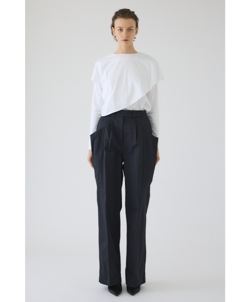 RIM.ARK(リムアーク)の「Large pocket PT ラージ ポケット パンツ(スラックス・レディース・ブラック/ネイビー・38/36)」の4枚目の写真