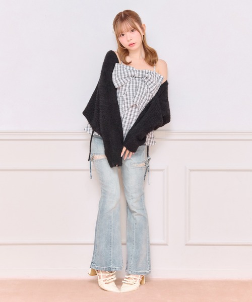 apres jour（アプレジュール）の「【4サイズ展開】サイドカットレースデニム（デニムパンツ・レディース・ライトブルー/ブルー・X-SMALL/SMALL/MEDIUM/LARGE）」の18枚目の写真