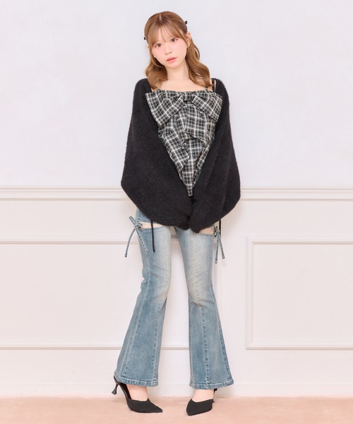 apres jour（アプレジュール）の「【4サイズ展開】サイドカットレースデニム（デニムパンツ・レディース・ライトブルー/ブルー・X-SMALL/SMALL/MEDIUM/LARGE）」の14枚目の写真