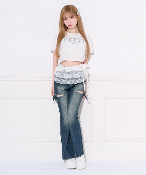 apres jour（アプレジュール）の「【4サイズ展開】サイドカットレースデニム（デニムパンツ・レディース・ライトブルー/ブルー/インディゴブルー/ブラック系その他・X-SMALL/SMALL/MEDIUM/LARGE）」の19枚目の写真
