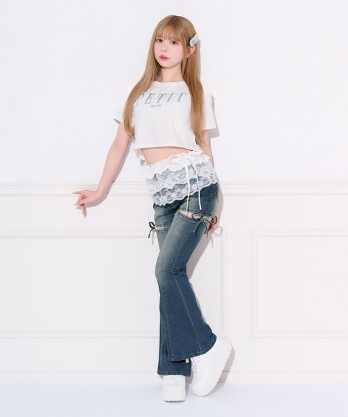 apres jour（アプレジュール）の「【4サイズ展開】サイドカットレースデニム（デニムパンツ・レディース・ライトブルー/ブルー/インディゴブルー/ブラック系その他・X-SMALL/SMALL/MEDIUM/LARGE）」の20枚目の写真