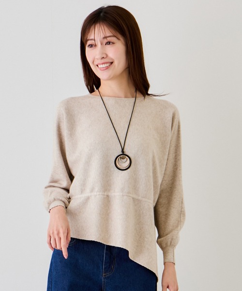 Jayro(ジャイロ)の「ウェストドロストプルオーバー(Tシャツ/カットソー・レディース・ブラック/ベージュ/ホワイト系その他・M)」の3枚目の写真