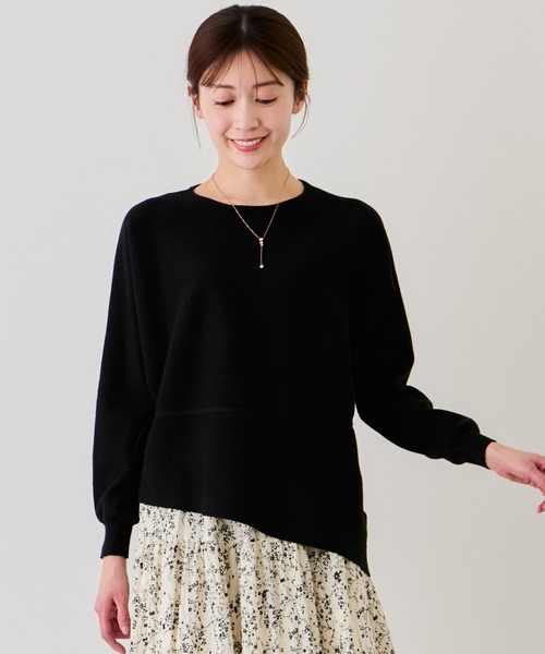 Jayro(ジャイロ)の「ウェストドロストプルオーバー(Tシャツ/カットソー・レディース・ブラック/ベージュ/ホワイト系その他・M)」の2枚目の写真