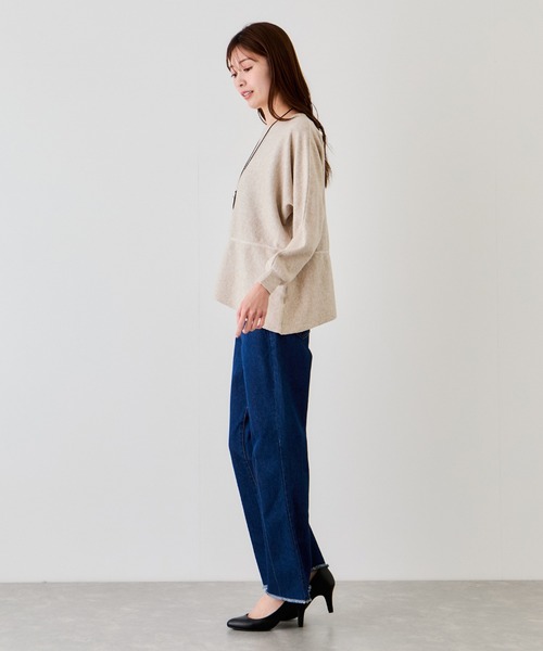 Jayro(ジャイロ)の「ウェストドロストプルオーバー(Tシャツ/カットソー・レディース・ブラック/ベージュ/ホワイト系その他・M)」の8枚目の写真
