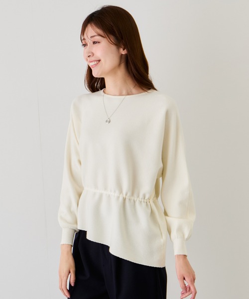Jayro(ジャイロ)の「ウェストドロストプルオーバー(Tシャツ/カットソー・レディース・ブラック/ベージュ/ホワイト系その他・M)」の11枚目の写真