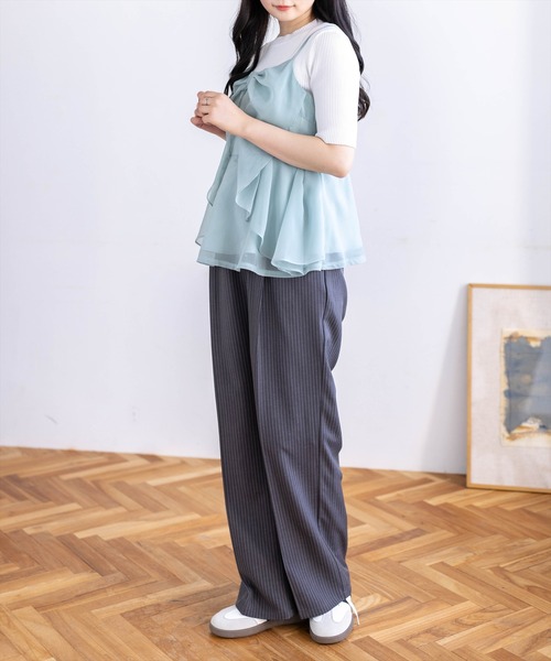 clear（クリア）の「チュールビッグリボンデザインビスチェ[バレエコア ガーリー レイヤード]≪新作≫（キャミソール・レディース・ベージュ/ブラック/ピンク/グレー/アイボリー/ラベンダー/ミント・F）」の22枚目の写真