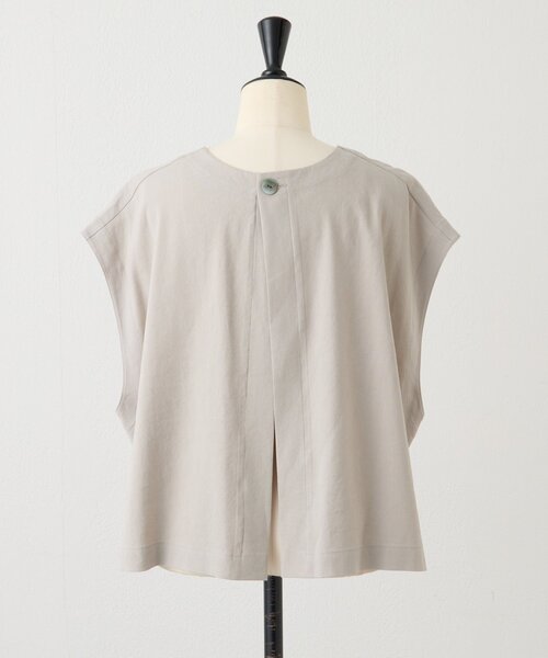 BEARDSLEY（ビアズリー）の「リネンショートベスト（シャツ/ブラウス・レディース・ベージュ/グレー/ブラック・1/0）」の5枚目の写真