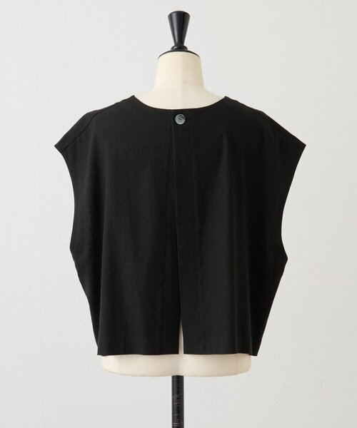 BEARDSLEY（ビアズリー）の「リネンショートベスト（シャツ/ブラウス・レディース・ベージュ/グレー/ブラック・1/0）」の7枚目の写真