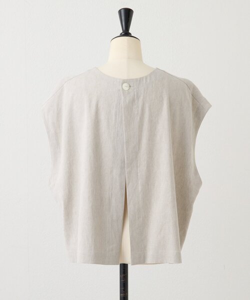 BEARDSLEY（ビアズリー）の「リネンショートベスト（シャツ/ブラウス・レディース・ベージュ/グレー/ブラック・1/0）」の11枚目の写真