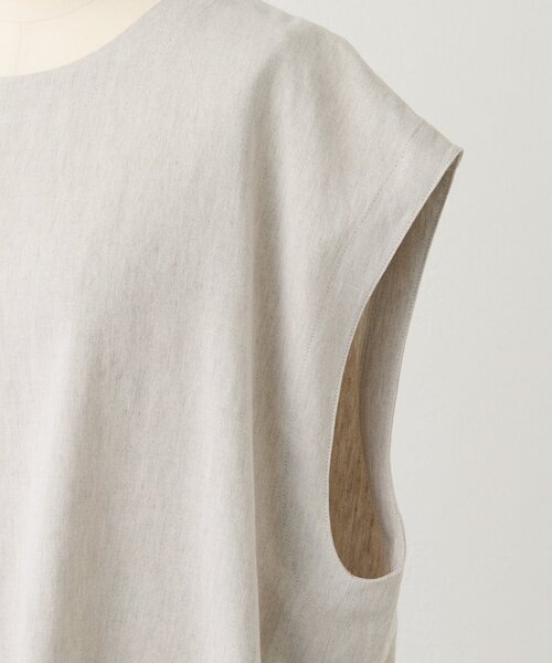 BEARDSLEY（ビアズリー）の「リネンショートベスト（シャツ/ブラウス・レディース・ベージュ/グレー/ブラック・1/0）」の14枚目の写真