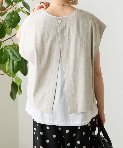 リネンショートベスト（シャツ/ブラウス）｜BEARDSLEY（ビアズリー）の