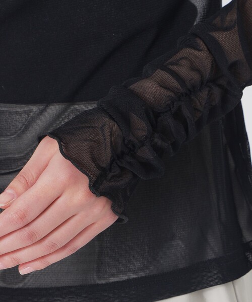 LOVELESS（ラブレス）の「シアープルオーバー（Tシャツ/カットソー・レディース・ブラック・36）」の7枚目の写真