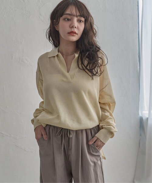 notch.（ノッチ）の「シアースキッパートップス（シャツ/ブラウス・レディース・ブラック/ダークブルー/オフホワイト・M）」の15枚目の写真