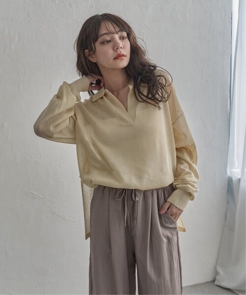notch.（ノッチ）の「シアースキッパートップス（シャツ/ブラウス・レディース・ブラック/ダークブルー/オフホワイト・M）」の17枚目の写真