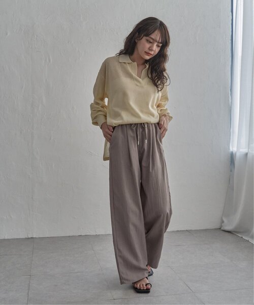 notch.（ノッチ）の「シアースキッパートップス（シャツ/ブラウス・レディース・ブラック/ダークブルー/オフホワイト・M）」の20枚目の写真