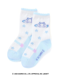 SLAP SLIP（スラップスリップ）の「【シナモロール/ポムポムプリン×SLAPSLIP】履き口スカラップソックス(13~21cm)（ソックス/靴下）」