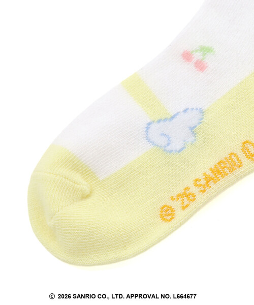 SLAP SLIP(スラップスリップ)の「【シナモロール/ポムポムプリン×SLAPSLIP】履き口スカラップソックス(13~21cm)(ソックス/靴下・キッズ・イエロー/ブルー・S/L/M)」の4枚目の写真