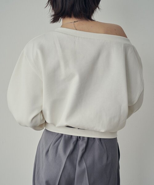 goocy(グーシー)の「ボートネックスウェット(Tシャツ/カットソー・レディース・ブラック/ホワイト/グレー/ピンク・FREE)」の8枚目の写真