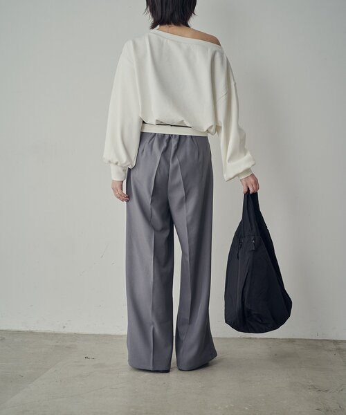 goocy(グーシー)の「ボートネックスウェット(Tシャツ/カットソー・レディース・ブラック/ホワイト/グレー/ピンク・FREE)」の11枚目の写真