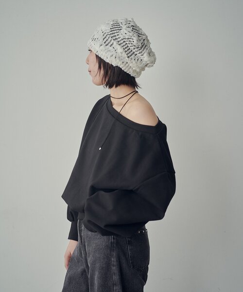 goocy(グーシー)の「ボートネックスウェット(Tシャツ/カットソー・レディース・ブラック/ホワイト/グレー/ピンク・FREE)」の17枚目の写真